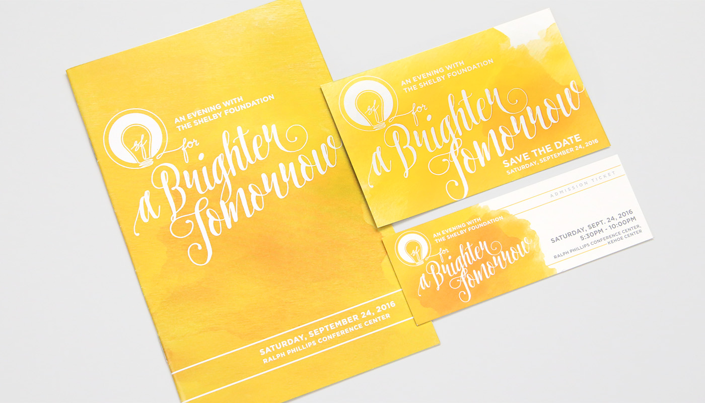 Fundraiser materials for The Shelby Foundation 2016 event