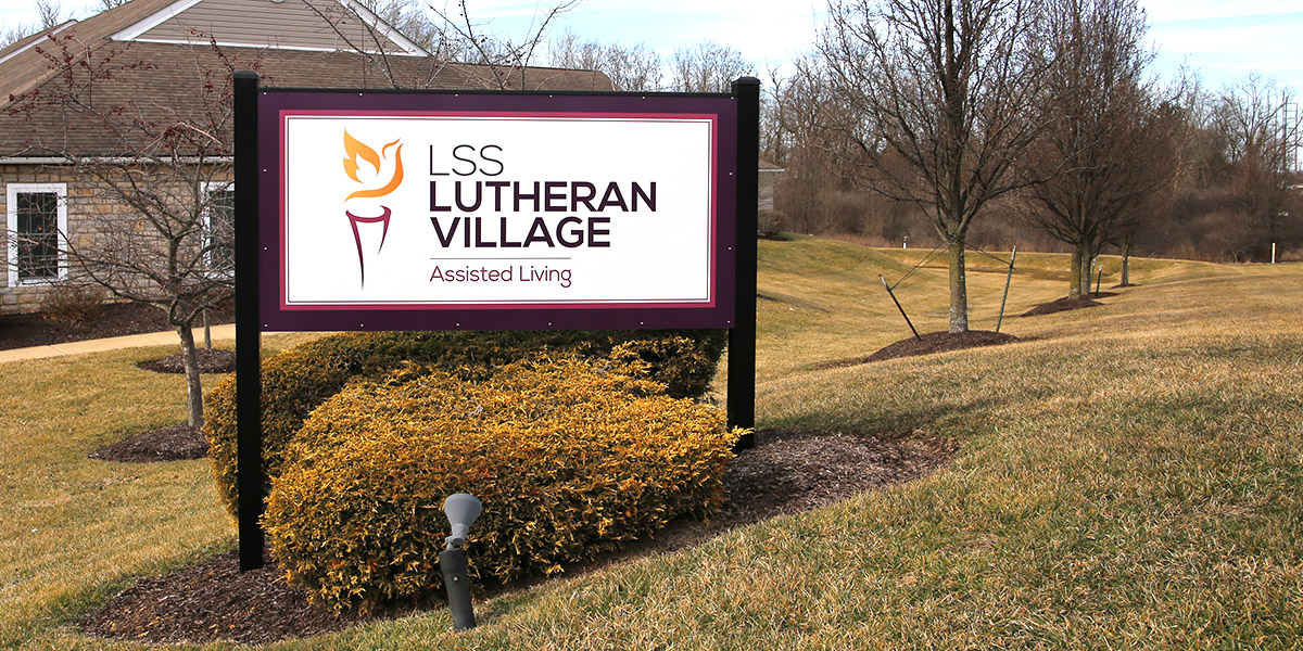 Logo signage at LSS Lutheran Village