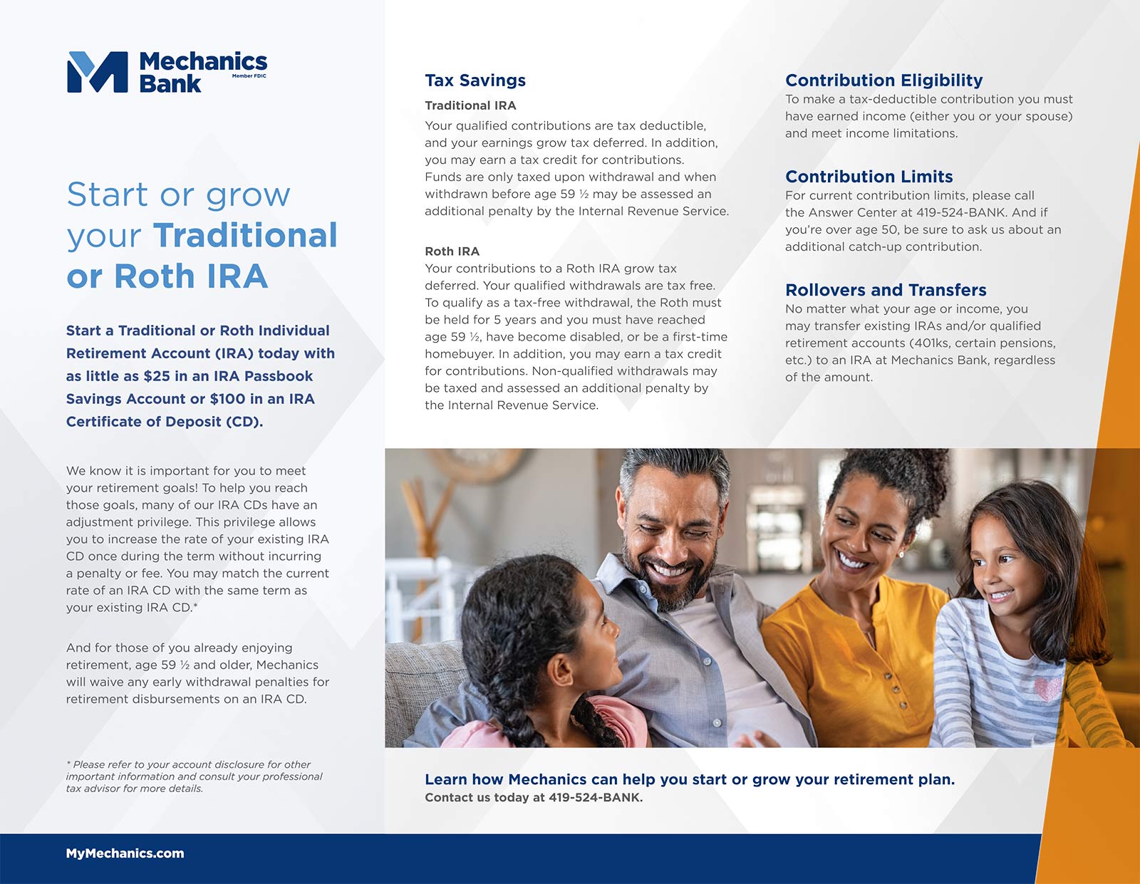 Mechanics Bank brochure